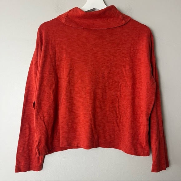 Banana Republic Sweaters - Banana Republic Orange Cropped Cowl Neck Top Sweater Small Petite